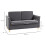 Homcom HOMCOM Double Seat Sofa Linen Upholstery Loveseat Couch w/ Armrests, Dark Grey 7