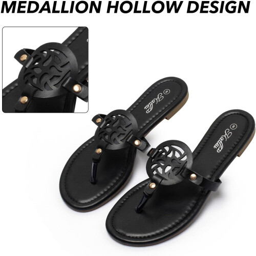 Black dressy flip flops best sale