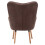 Living And Home Upholstered Armchair with Footstool and Cushion 4