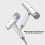(Grey) Hair Dryer Ionic Fast Professional Styling Blower 8