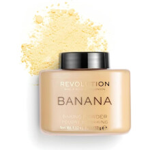 Revolution Beauty London, Loose Baking Powder, Prolongs Makeup Wear, Setting Banana, For Medium Skin tones, 32g, Packaging May Vary