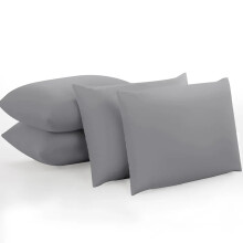 (Grey, Pack of 4 (2 Pair)) Pack of 2,4 Pillowcases Hotel Quality Pillowcase