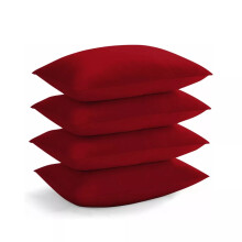 (Red, Pack of 4 (2 Pair)) Pack of 2,4 Pillowcases Hotel Quality Pillowcase