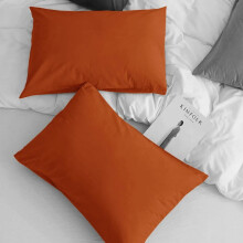(Rust, Pack of 2 (1 Pair)) Pack of 2,4 Pillowcases Hotel Quality Pillowcase
