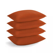 (Rust, Pack of 4 (2 Pair)) Pack of 2,4 Pillowcases Hotel Quality Pillowcase
