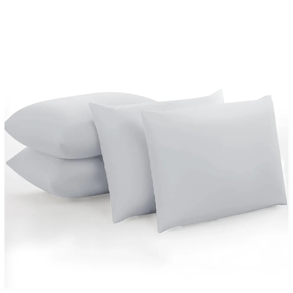 (Silver, Pack of 4 (2 Pair)) Pack of 2,4 Pillowcases Hotel Quality Pillowcase