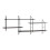 Belfast Wall Unit with 4 shelves in Black 3