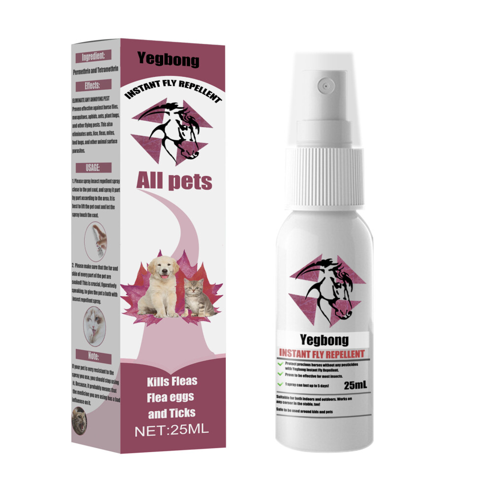 (25ml) Pet Repellent Spray, Flea Repellent For Cats And Dogs, External Tick Repellent And Anti-itch Spray