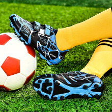 (Blue, 11.5 Little Kid) Unisex Kid's Non Slip Football Cleat With Spikes, Professional Comfy Breathable