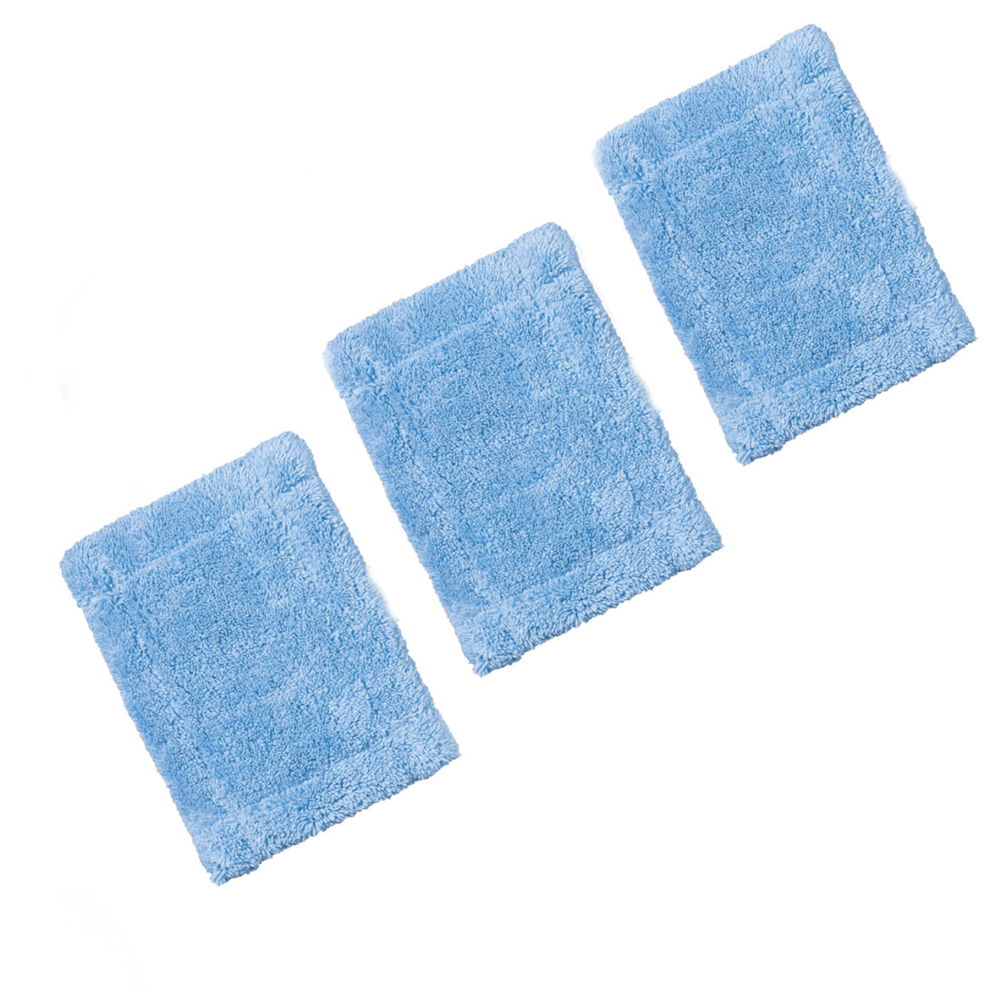 (3 x Washable Cloth Head) Replacement Microfibre Cloth Heads - KCT Telescopic Cleaner