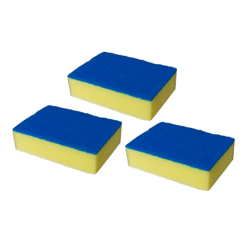 KCT (3 x Interchangeable Head) Replacement Accessories Pack Scourer Head - KCT Telescopic Household Cleaner