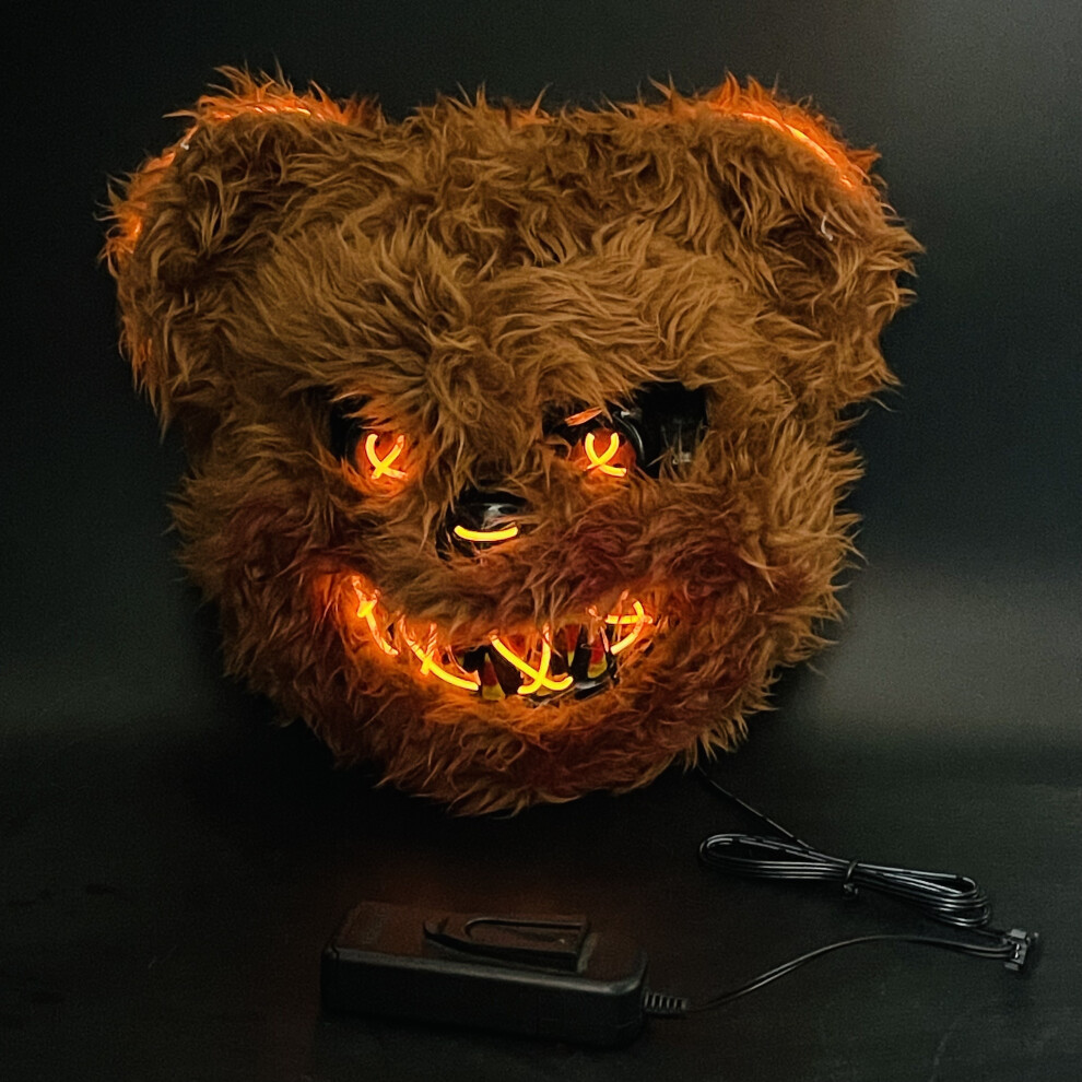 Srj Star (Glowing Bloody Bear) 1Pc Glow-In-The- Bloody Rabbit Halloween Mask - Scary Dress Up Prop For Men Dark