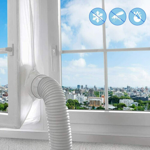 4M Airlock Portable AC Window Seal Kit For Mobile Air Conditioner White