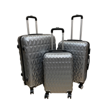 Suitcase Luggage Set Hard Shell ABS Cabin Case Silver