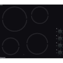 Hotpoint HR620RH Ceramic 4-Burner Hob - Black | Easy-To-Clean Surface, Child Lock, Timer & Residual Heat Indicator