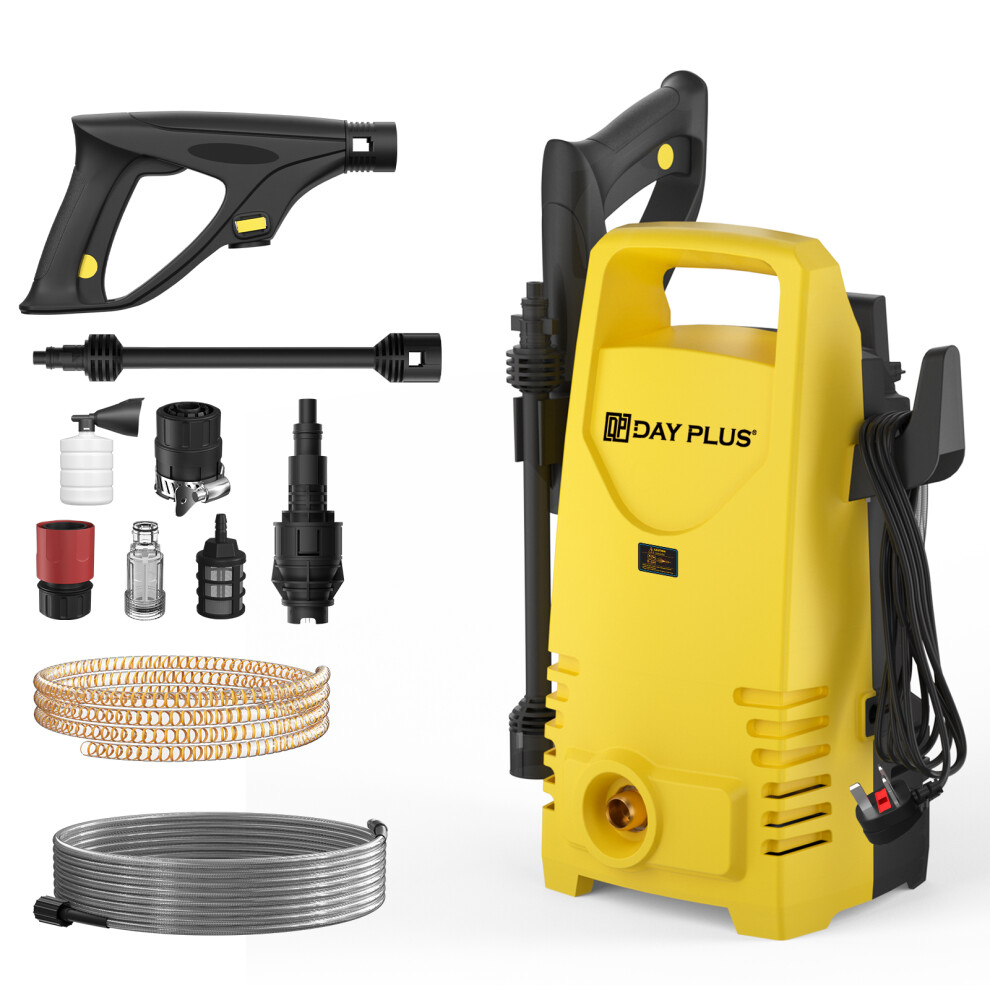Electric Pressure Washer High Power Jet Wash Car Cleaner 55Bar with Adjustable Nozzle Accessory for Car Fence Floor Cleaning