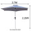 Glamhaus Tilting Garden Parasol - Grey Edition - Midnight Grey 2