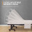 Homcom HOMCOM Folding Bed with Mattress & Wheels, Adjustable Backrest Guest, White 5