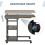 Homcom HOMCOM C-Shaped Mobile Sofa Bed Side Table Adjust Height 3-Tier Cart w/ Brake 5