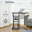 Homcom HOMCOM C-Shaped Mobile Sofa Bed Side Table Adjust Height 3-Tier Cart w/ Brake 7