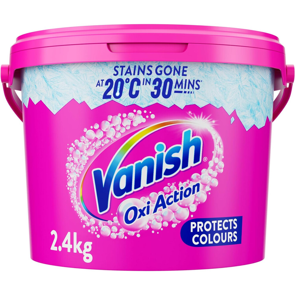 Vanish Gold Oxi Action Laundry Booster and Stain Remover Powder for Colours 2.4kg Keeps Colours Bright (Packaging may vary)