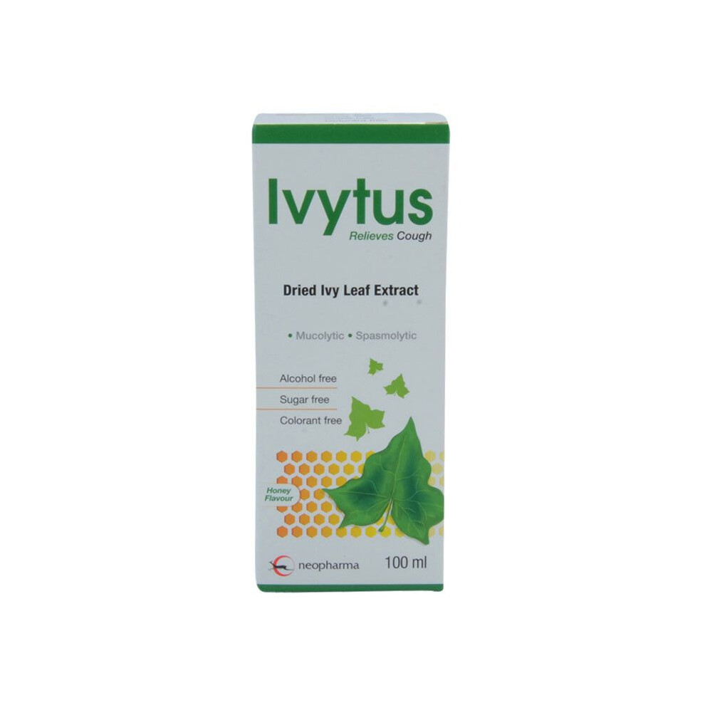 Ivytus Cough Syrup 100Ml Cough Relief, Mucus Reduction, Chest Congestion Relief, Non-Drowsy Formula