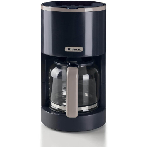Ariete Ariete 1394 Breakfast Line Coffee Maker, Capacity 12 Cups, Dark Grey