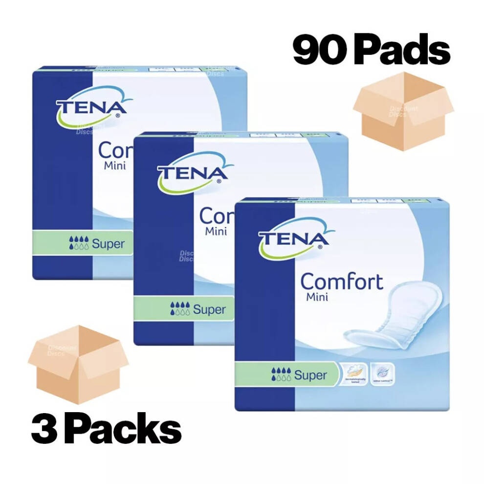 60 TENA Comfort Mini Super - 2 Packs of 30 - Incontinence Pads - 800ml - Image 16