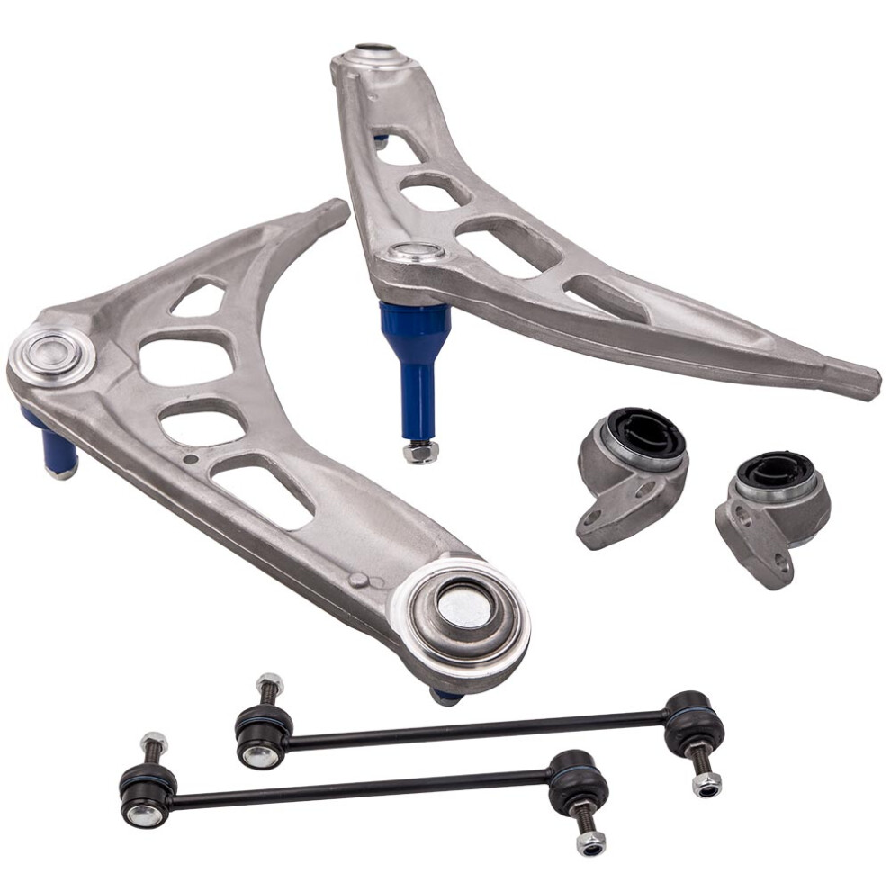 Front Lower Suspension Wishbone Arms, Bushes & Links Kit For BMW 3 Series E46 Z4