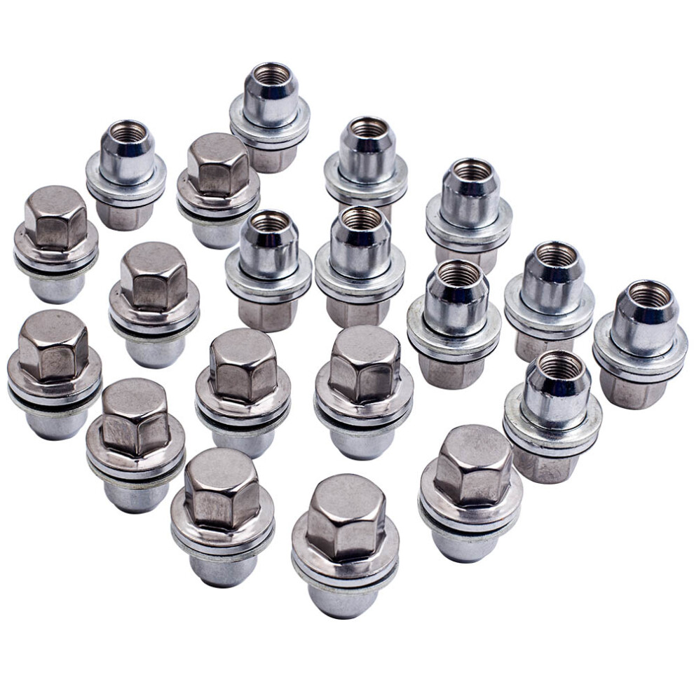 Bfo 20Pcs Alloy Wheel Nuts For Land Rover Discovery 3 & 4 Rover Rang Rover Sport