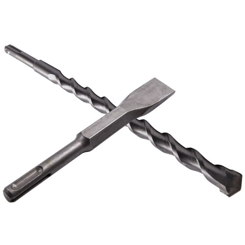 17x Rotary Hammer Bits Drill Bit & Chisel Set for SDS Plus Drills 1