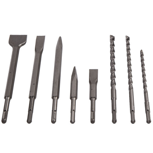 17x Rotary Hammer Bits Drill Bit & Chisel Set for SDS Plus Drills 2