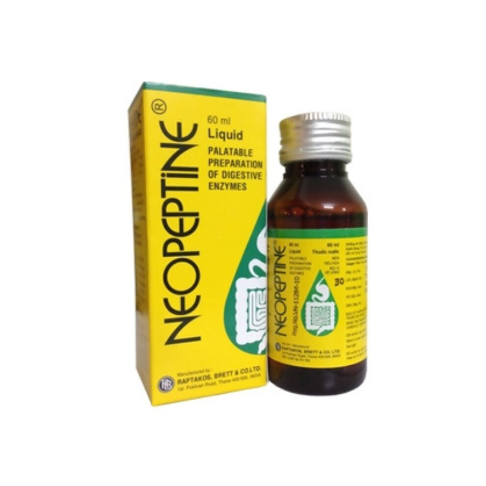 Neopeptine Liquid eliminates toxins and improves appetite Treats bloated stomach, vomiting and constipation 60 ml
