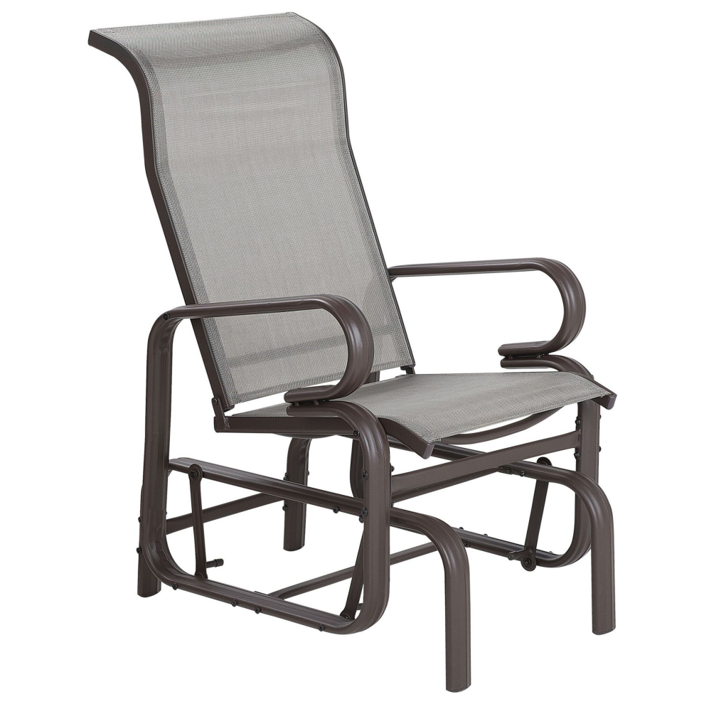 Garden Chair BORGIO Metal Brown/ Grey