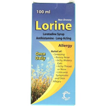 Lorine 5mg/5ml Syrup 100ml Bottle - Relief for Sneezing, Runny Nose, Stuffiness, Itching, and Sore Throat