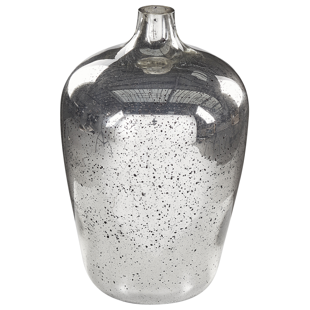 Flower Vase KACHORI Glass 40 cm Silver