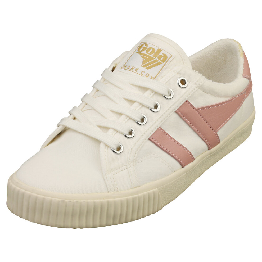 (3) Gola Tennis Mark Cox Womens Fashion Trainers in Off White Pink