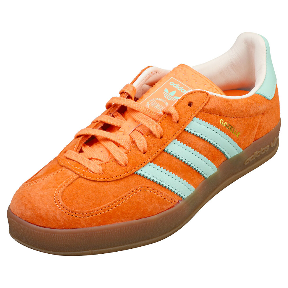 (4) adidas Gazelle Indoor Mens Fashion Trainers in Orange Mint