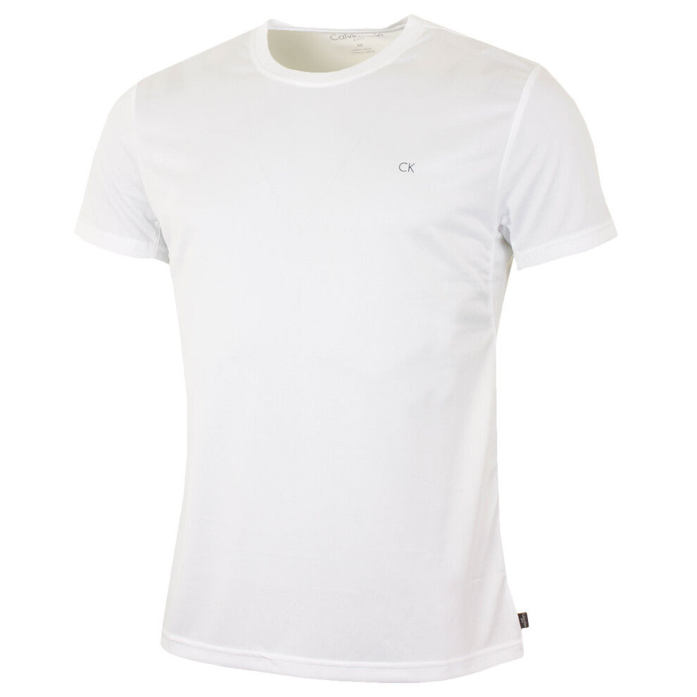 (XXL, White) Calvin Klein Mens 2024 Harlem Quick Drying Crew Neck T-Shirt