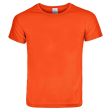 (Orange, 11 - 12 Years) Kids T Shirts Plain Short Sleeve Tee Sports Tops