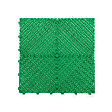 (Green, Pack of 30) Modular Interlocking Ribbed Garage Flooring Tiles