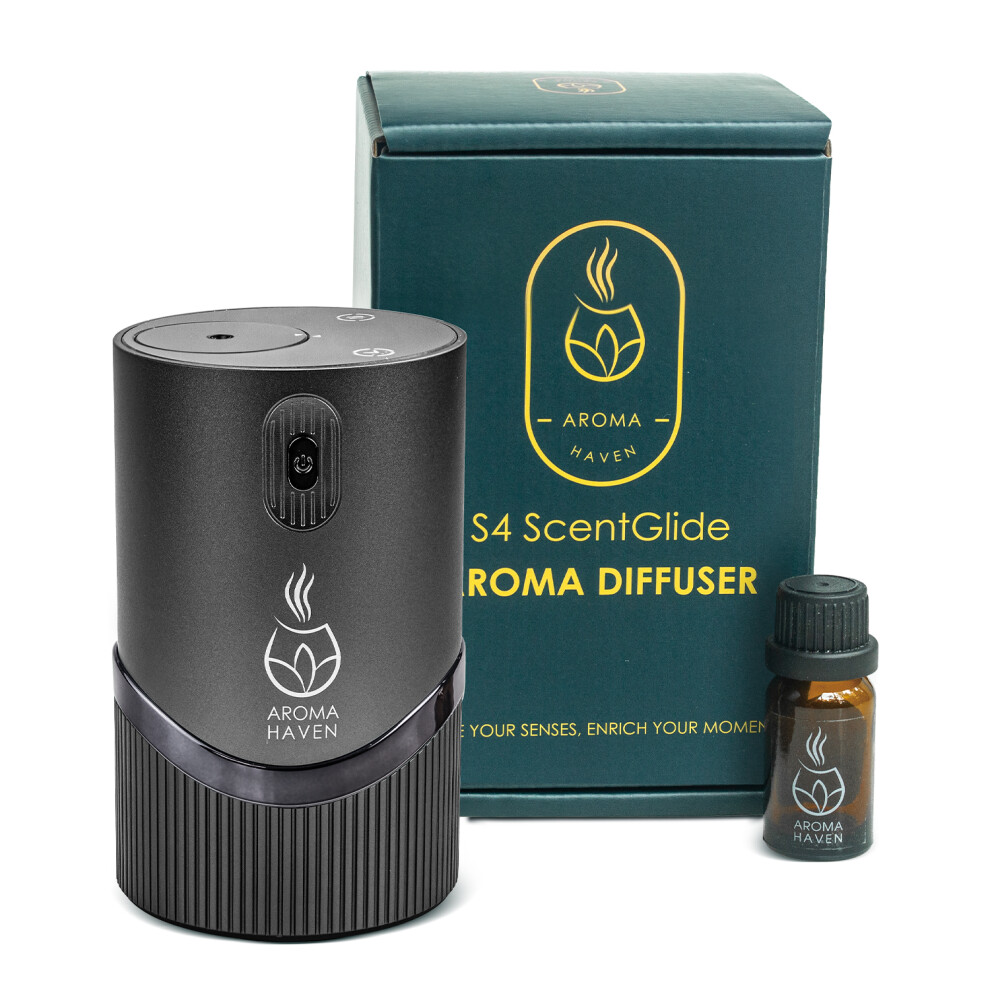 (Black) S4 ScentGlide Waterless Essential Oil Aroma Diffuser