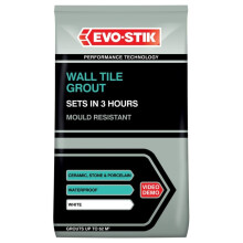Evo-Stik - Tile A Wall Fast Set Grout for Ceramic Tiles - White - 1.5kg