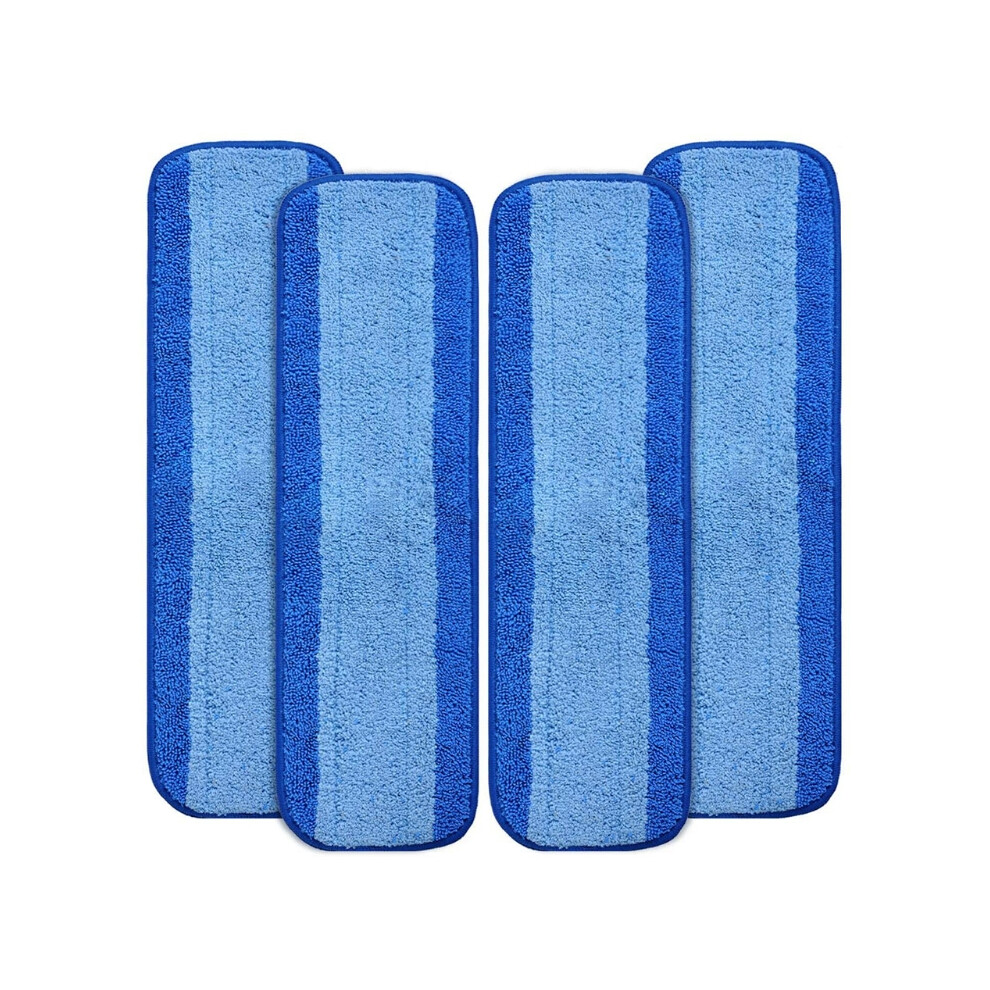 4 Pcs Microfiber Floor Mop Pads for Bona Floor Care System Wet/Dry Flat Mop Cloth Replacement Quick Drying Washable