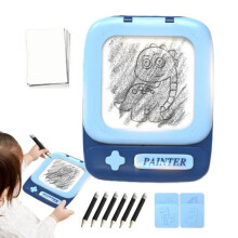 (Blue) Creative Rubbing Drawing Board Art Painting Handmade Drawing Craft Toys Children Learning And Educational Toy