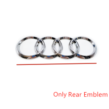 Silver Rear Badge Rings Logo Emblem A3 A4 A5 A6 A7 Q3 Q5 Q7 Q8 S6 S7