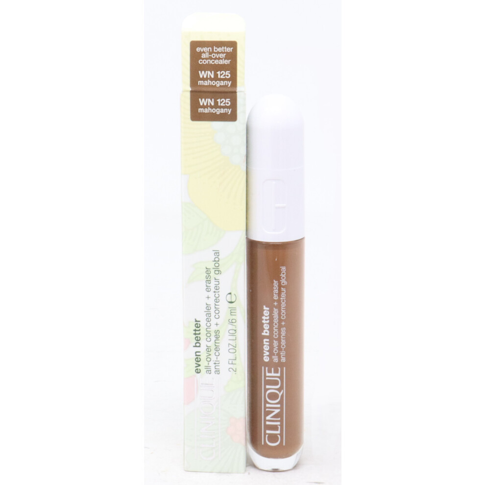 (WN 125 Mahogany) Clinique Even Better All Over Concealer+Eraser  0.2oz/6ml New With Box