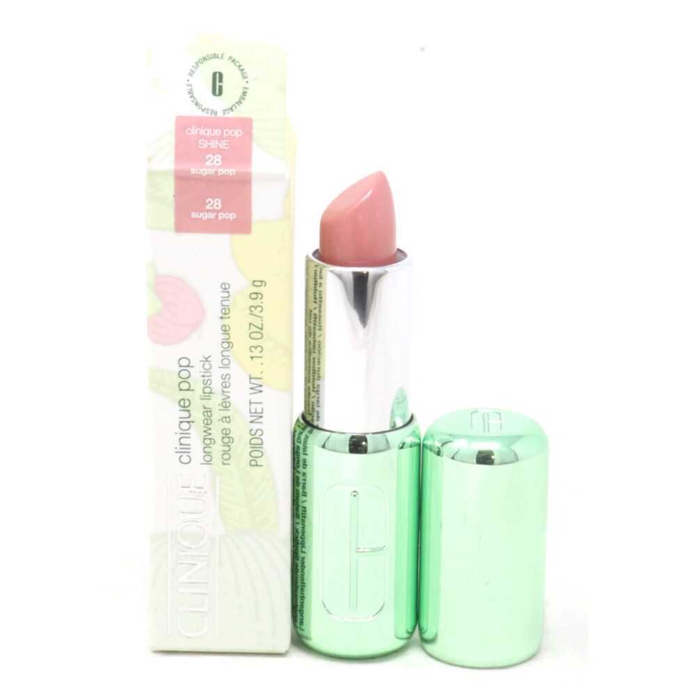 (28 Sugar Pop(Shine)) Clinique Clinique Pop Longwear Lipstick  0.13oz/3.9g New With Box-image-OPC-PDY7HWS-NEW