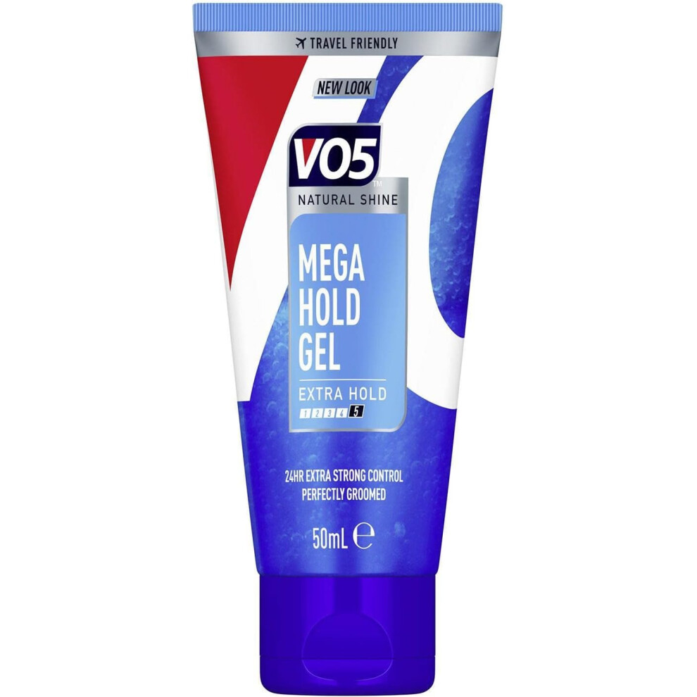 VO5 Mega Hold 24hr Extra Control Travel-Friendly Styling Gel 50ml