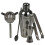 URBN-CHEF 5 Pcs Bartender Cocktail Shaker Mixing Measuring Strainer Tongs Set 3
